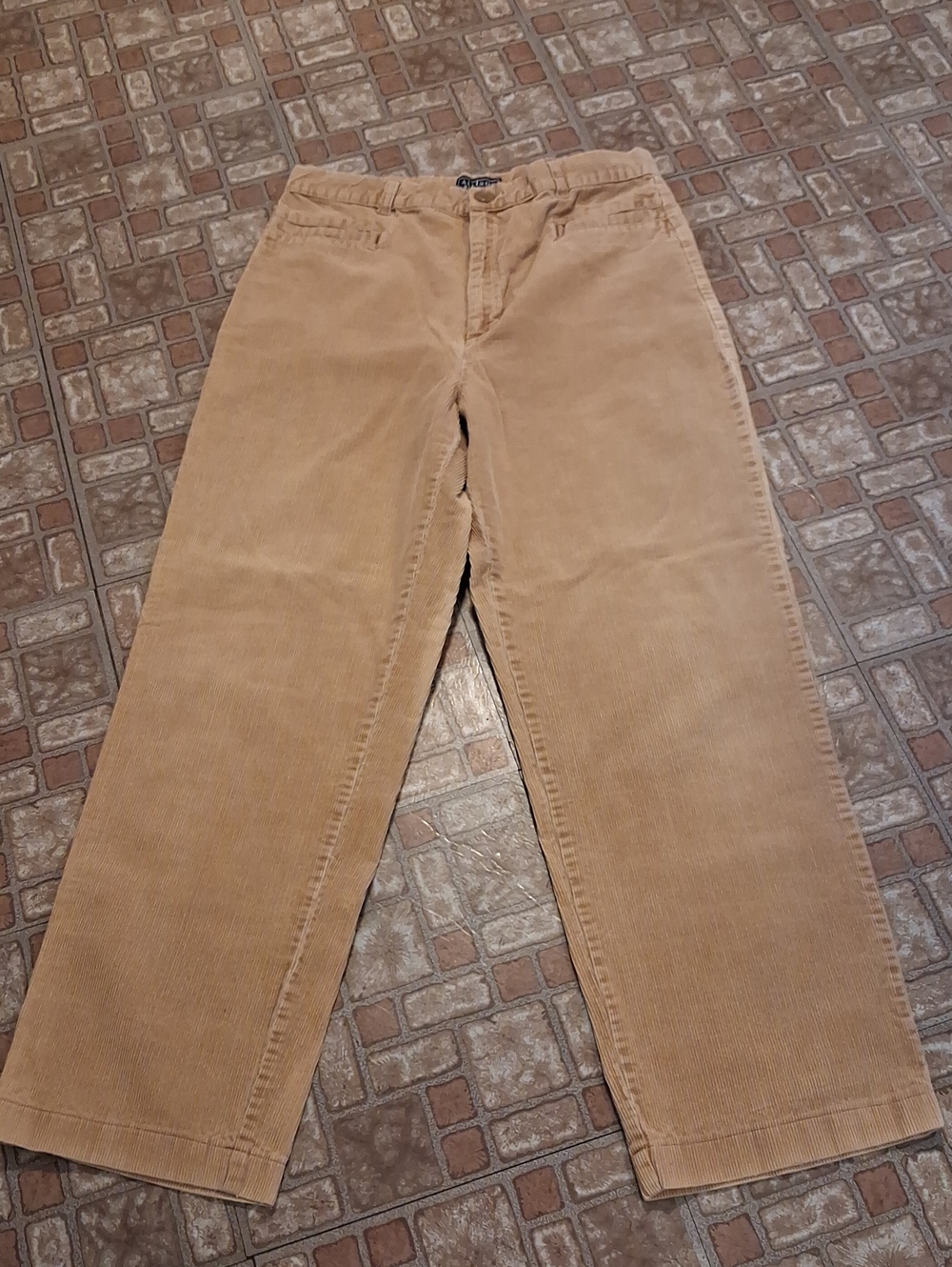 Allison Brittney Women's Corduroy Wide-Leg Pants in Tan